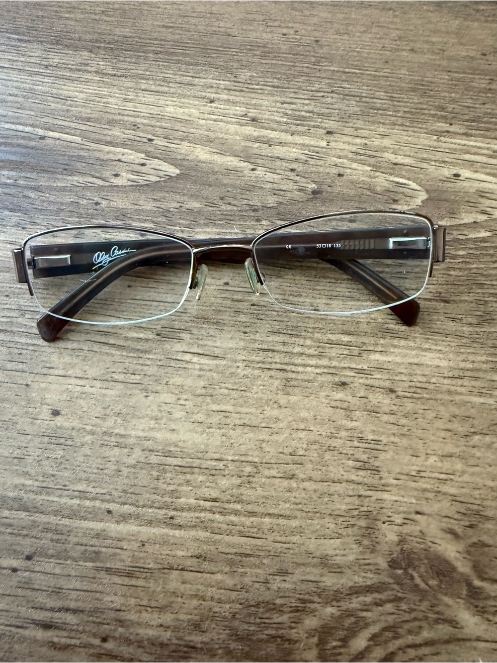 Oleg Cassini Women’s Eyeglasses Frame OCO326-200 Brown Metal Rectangle 53-18-135